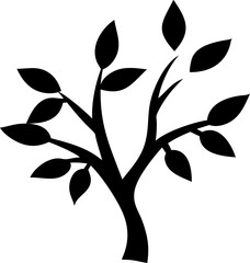 Tree icon featuring outline,versatile vector for eco, forest, and park design.