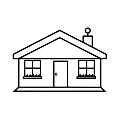 Charming single story christmas house with a flat roof adorned with festive colors and holiday spirit