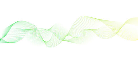 green wave curve lines banner background design. Digital frequency track equalizer. Stylized line art background. modern soft luxury texture with smooth and clean vector subtle background illustration