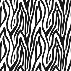 Zebra Stripe Animal Print Seamless Pattern