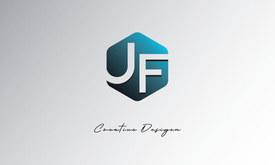 UF Creative Polygon Logo – Modern Negative Space Lettermark with Geometric Hexagon Shape for Futuristic Branding, Corporate Identity & Tech Design

