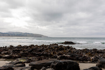 Pacific Ocean from Second Beach, Dunedin, New Zealand