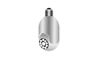 Round top cctv camera design vector