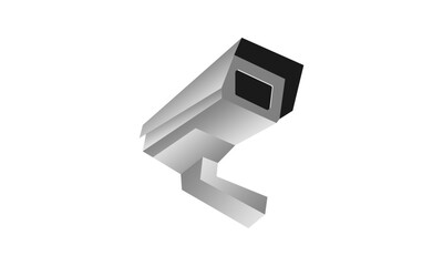 Rectangle cctv camera design vector