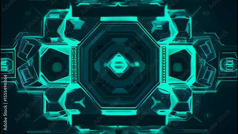 Aufkleber futuristic cybernetic abstract background motion loop perfect for technology themed visuals