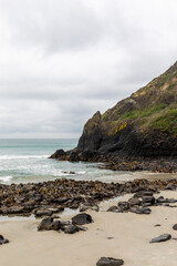 Pacific Ocean from Second Beach, Dunedin, New Zealand