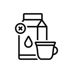 Black line icon for black tea