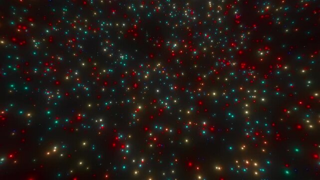 Vibrant Abstract Background with Colorful Falling Particles Seamless Loop

