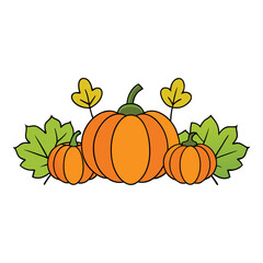 Happy Holidays in orange! Surrounded by pumpkins and autumn leaves, this festive scene glows with cozy warmth and seasonal charm, perfect for a cheerful fall greeting.
