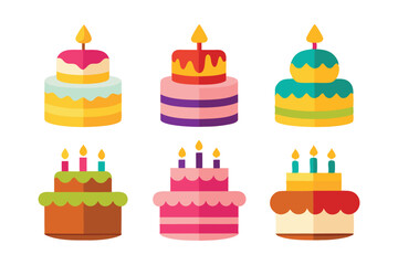 birthday cake isolated on white background