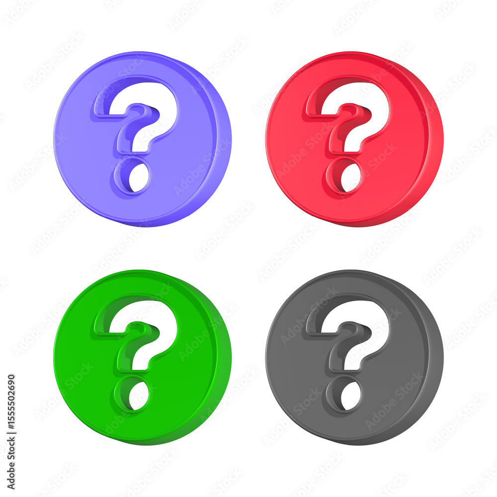 Poster question symbol faq 3d rendering