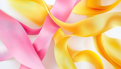 Abstract ribbons, pastel colors, studio shot, gift wrapping