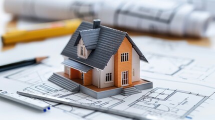 Blueprints and architectural plans for a new housing development.
