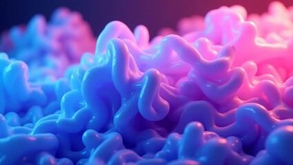 Fototapeta premium Abstract Blue Pink Liquid Swirls Texture Background