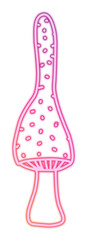 Neon mushroom handdrawn