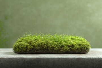 Fototapeta premium Lush green moss specimen on a stone surface.