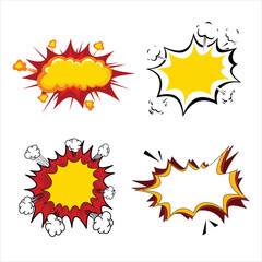 Explosion pop art icons are perfect for your design elements