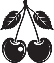 Cherry slices icon clean simple