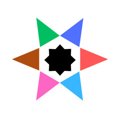 colorful split star icon