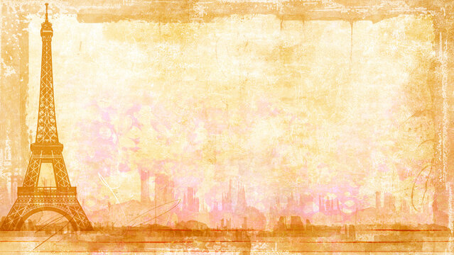grunge eiffel tower