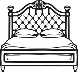 Headboard Furniture icon clean simple outline