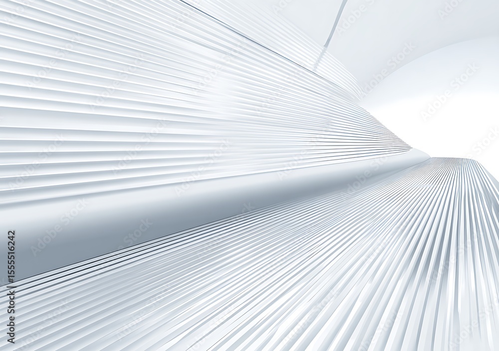 Fototapete abstract white architecture with rhythmic lines