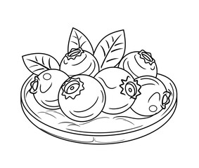 small plate of blueberries