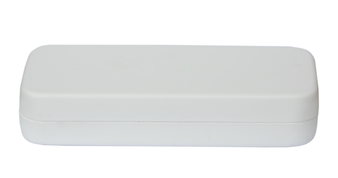 White glasses case isolated on transparent background