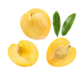 Nectarine fruit isolated on transparent png (Image from camera)