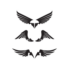 Obraz premium Black wing logo symbol for a professional designer