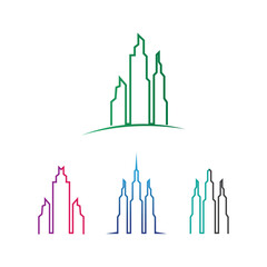 Real estate and home buildings logo icons template