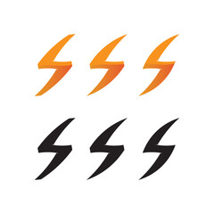 electric Vector lightning icon logo and symbols