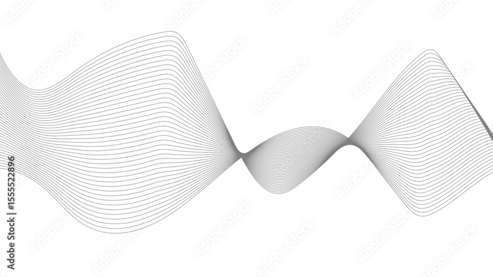 Aufkleber abstract vector background with black wavy lines. abstract wave element for design. digital frequenc