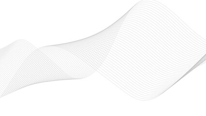 Abstract vector background with black wavy lines. Wave with lines created using blend tool. Curved wavy line, smooth stripe.