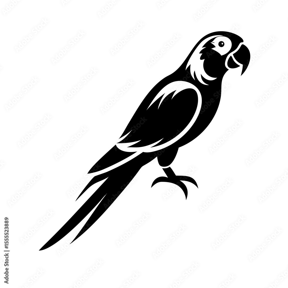 Poster parrot icon vector, clean and scalable design suitable for ui, branding