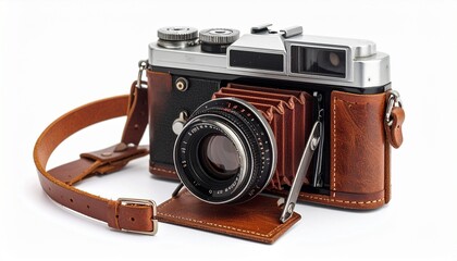 old photo camera isolated