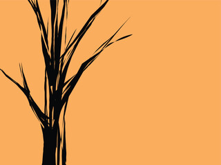 tree silhouette vector with no leaves.eps