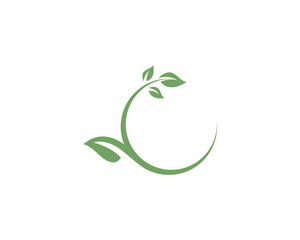 leaf green nature logo and symbol template Vector