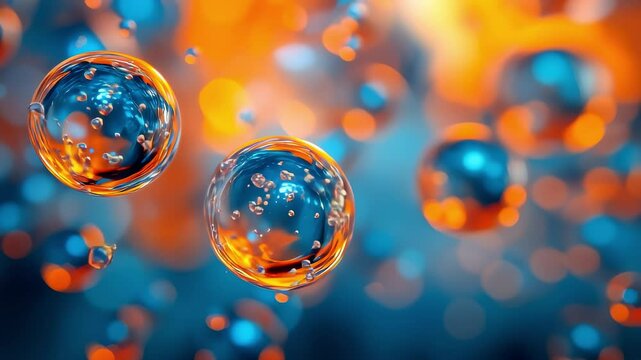 Dynamic Abstract Bubble Microscopic World Background Video - Powered by Adobe