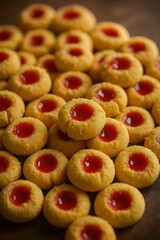 strawberry jam cookies or kue kering selai stroberi