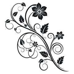 Elegant Floral Corner Ornament Design