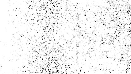 Distressed black texture. Dark grainy texture on white background. Grunge background black and white. Cracks, chips, scratches, dust texture. 