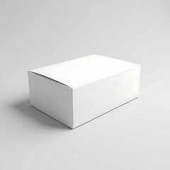 Fototapeta premium Realistic 3D White Cardboard Box Mockup — Open and Closed Packaging Box on Solid Background for Branding and Product Design 