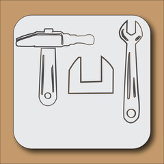 Repair Tools Icons - Line Series - Editable Stroke