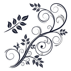 Elegant Floral Corner Ornament Design