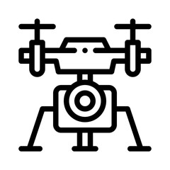 drone camera line icon