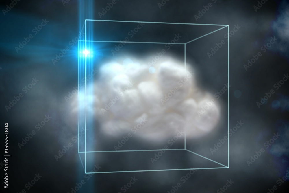 Poster cloud computing concept in box