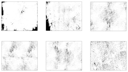 Dirty borders collection on white background. Dirt. Dry land. Wooden texture. Vintage. Grunge backgrounds collection.
