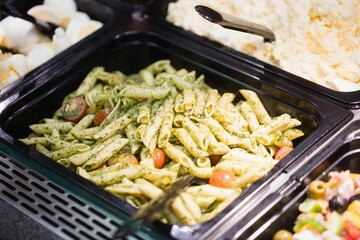 Close-up of pasta in container