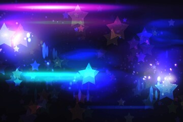 Fototapeta premium Digitally generated cool nightlife design with stars